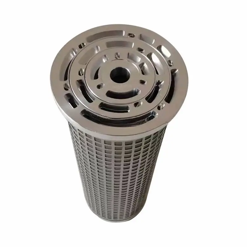 Duplex oil filter elements for continuous industrial filtration systems
