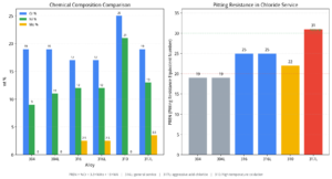 Comparação de ligas para filtros: 304 vs 316 vs 310 vs 316L vs 317L
